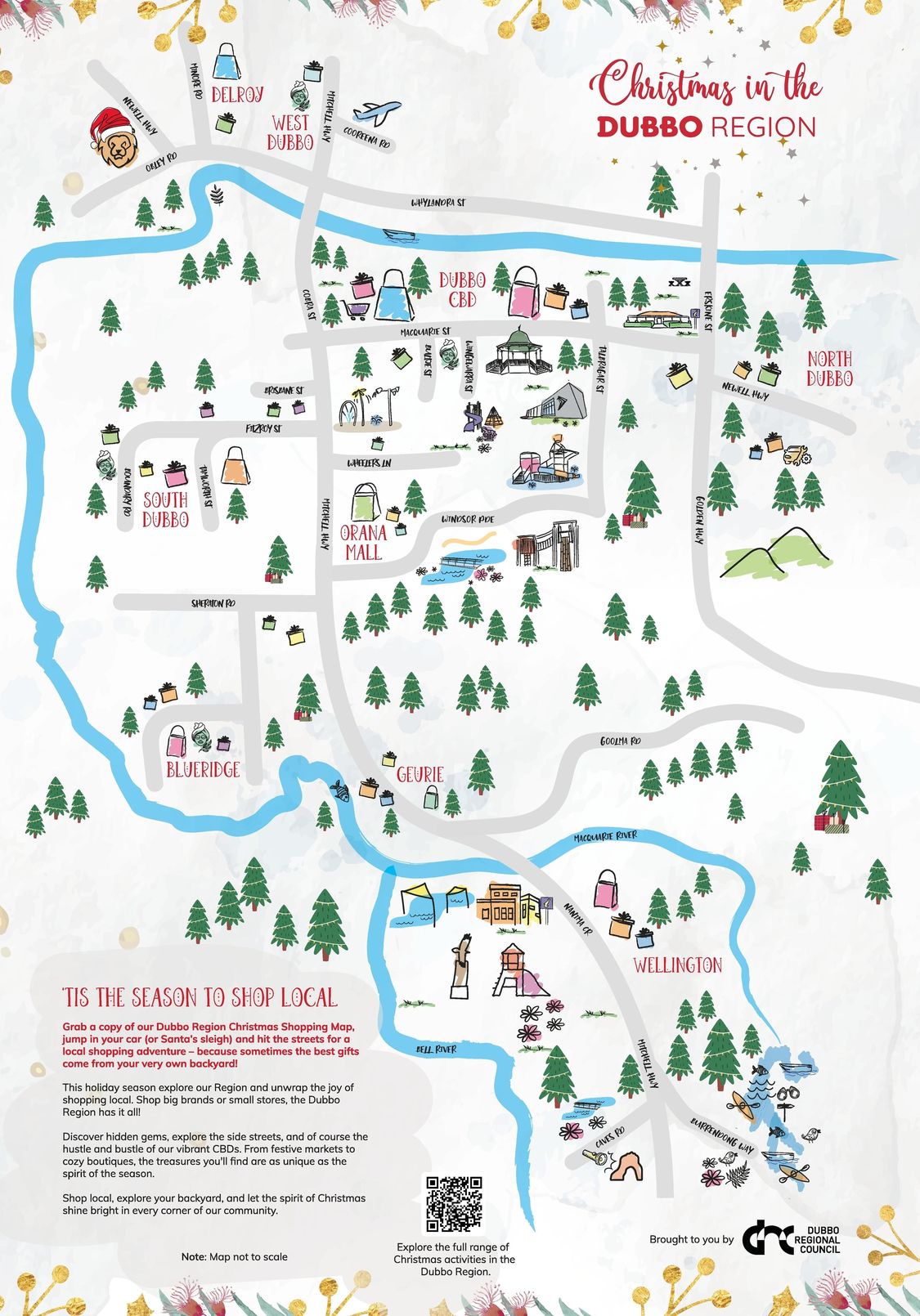 Dubbo Region Christmas Shopping Map 2023