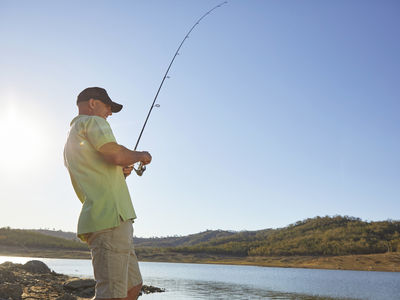 Fishing on the shores of Lake Burrendong