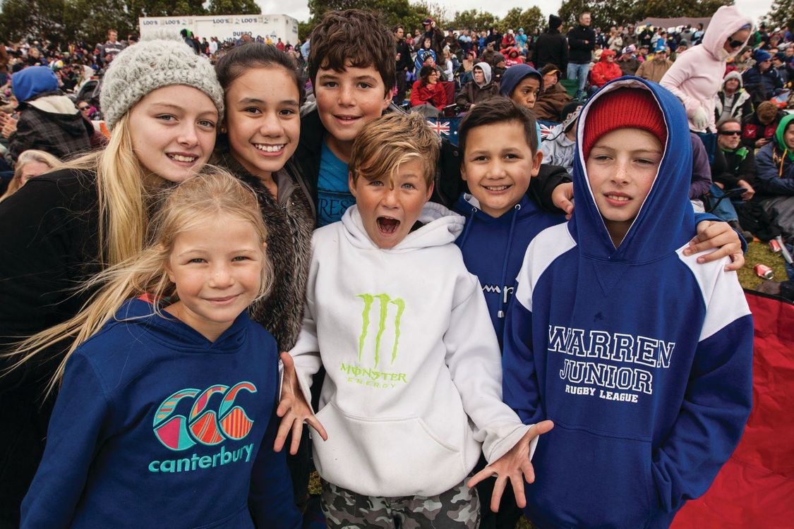 Kids at sporting event