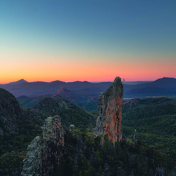 Sunset On The Breadknife In Warrumbungle National Park